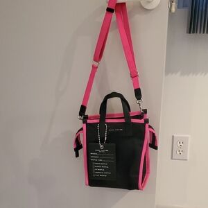 Marc Jacobs Black and Pink Women's Handbag
